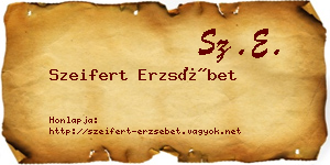 Szeifert Erzsébet névjegykártya