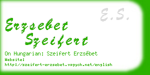 erzsebet szeifert business card